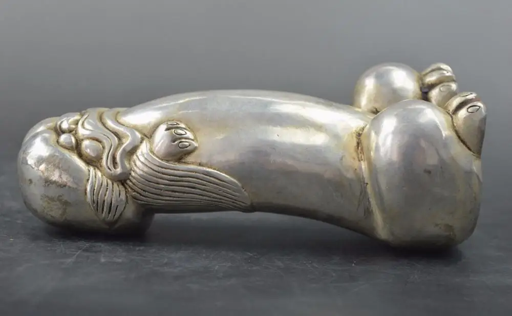 Китайский тибетский серебристый резной охранник Foo Собаки статуи Львов | Дом и