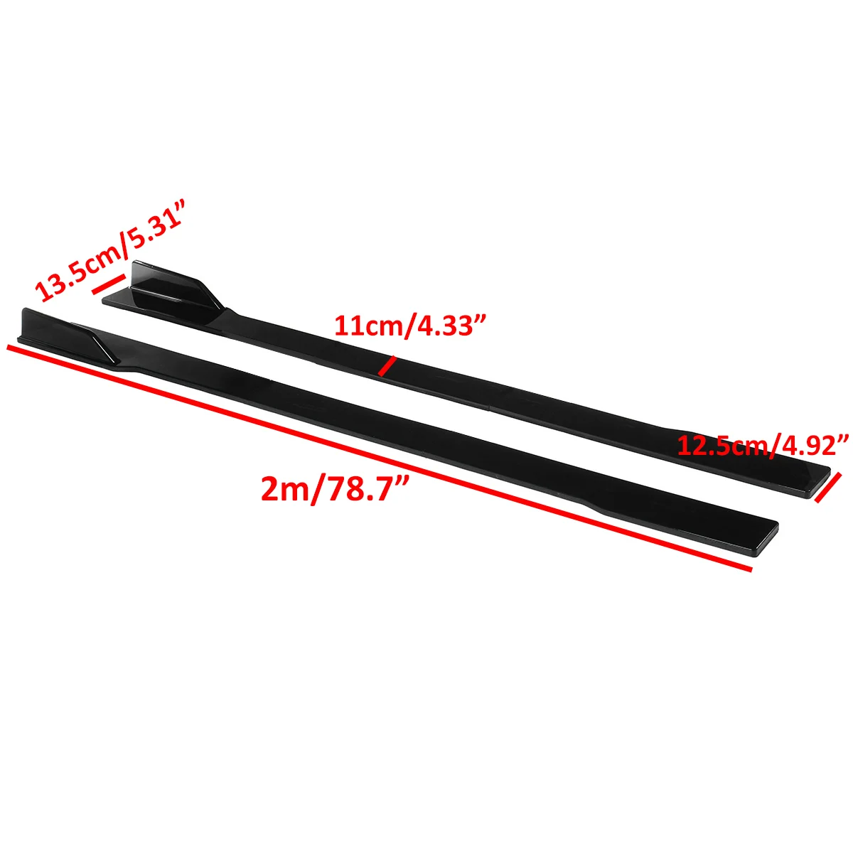 2 м автомобильный боковой удлинитель юбки спойлер рокер разветвитель для Benz W205 W204