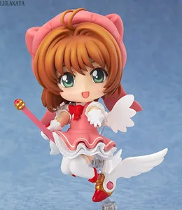 Мини мультяшная японская аниме карточка Captor Sakura экшн-фигурка Kinomoto sakura ПВХ фигурка 400 Q версия модели косплей декоративная игрушка 10 см