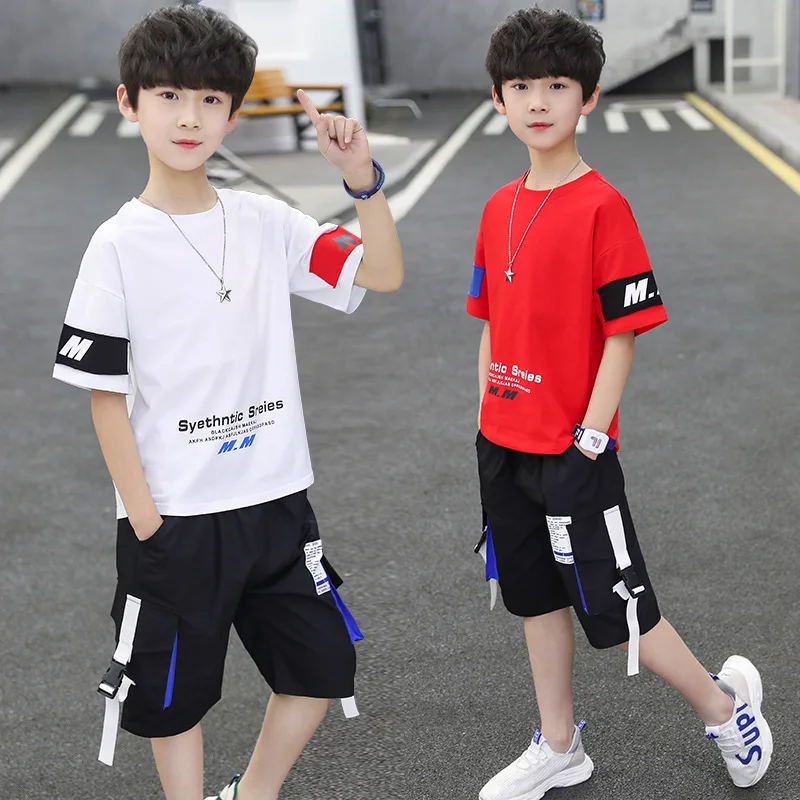 

2022 Spring Summer Children's Clothes Suit Baby Boys Coat + Shorts 2pcs/Set Teenage Top Sport Costume For Kids Streetwear Formal