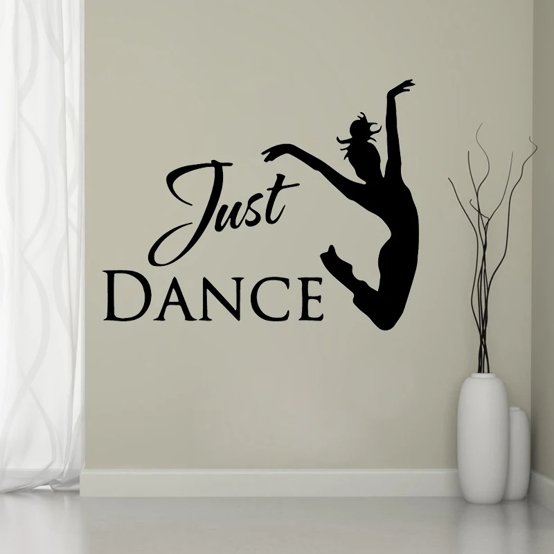 WJWY танцевальные наклейки на стену для девочек, виниловые наклейки на стену для детских комнат, новый дизайн, для танцовщиц, Настенный декор, художественные фрески