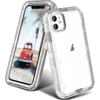 for iphone 11 12 13 pro max xr xsmax x xs 7 8 6 6s plus se2020 half transparent shockproof armor glossy plain case phone cover