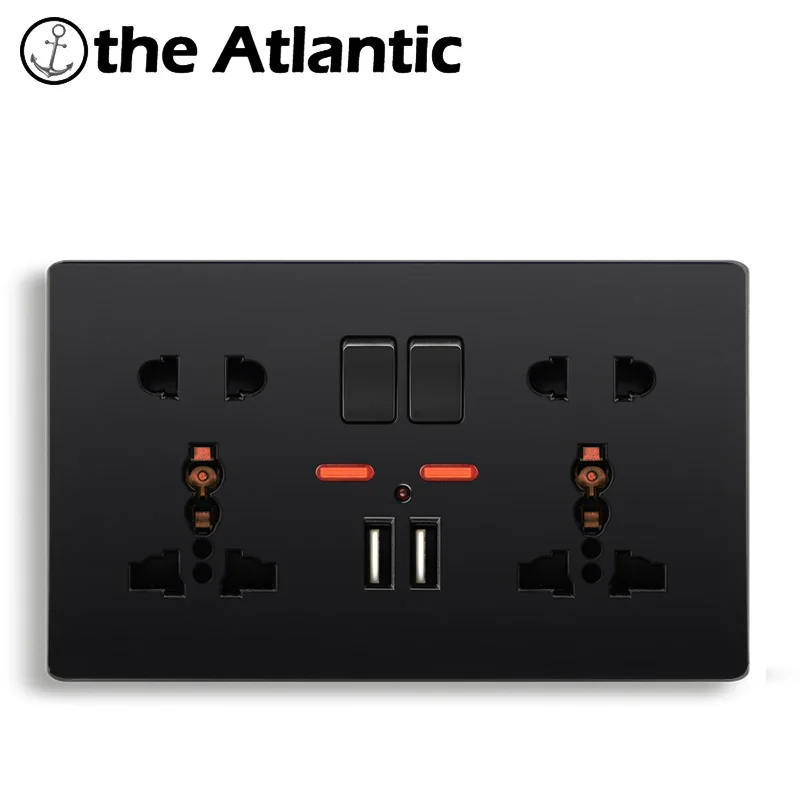 Atlectric универсальная розетка 5 Pin 2.1A двойной usb порт для зарядки 146 мм * 86