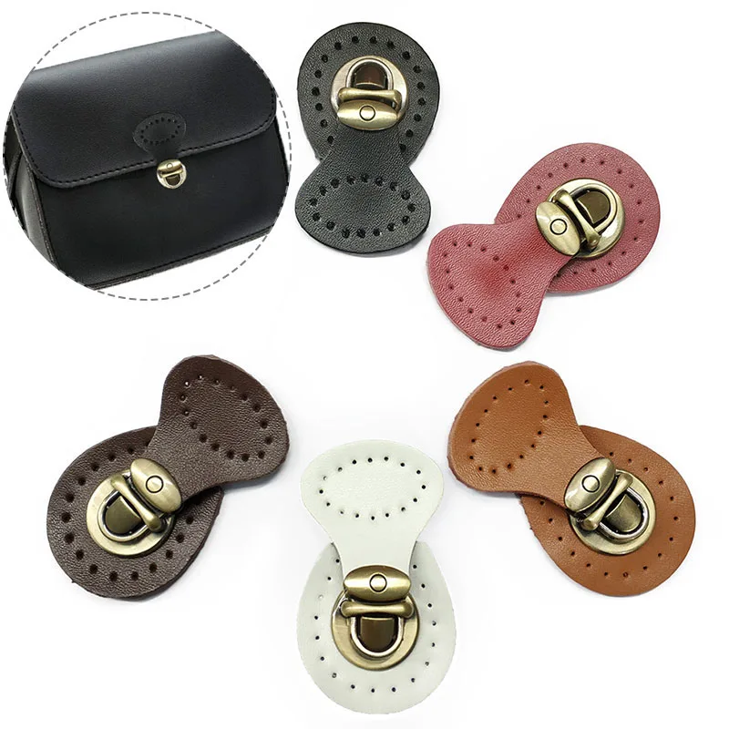 1Pc Leather Bag Lock Multicolor Button Fasteners Snap Buckles Replacement Handmade Bag DIY Clasp Accessories Women Handbag Clasp