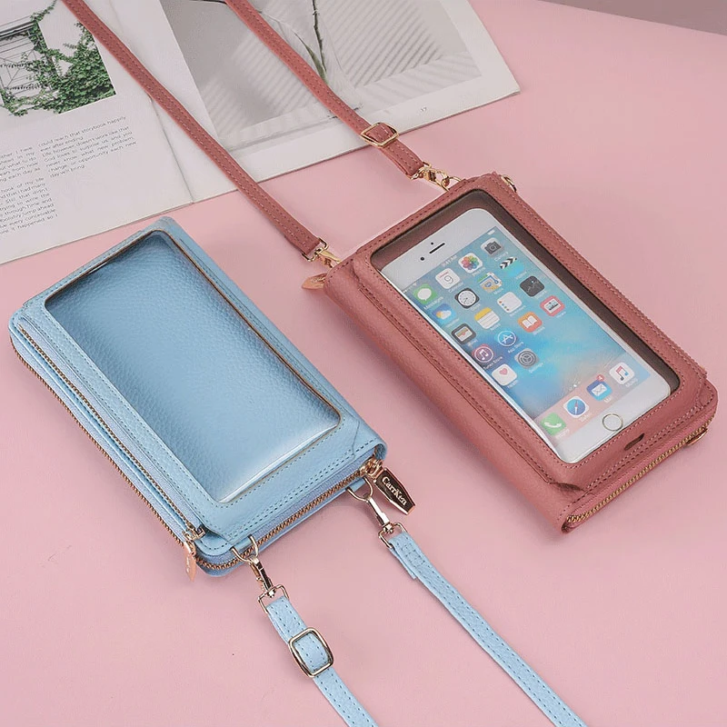 Fashion Touchable Small Crossbody Shoulder Bags For Women Pu Leather Brand Designer  Female Cell Phone Bag Mini Messenger Purse