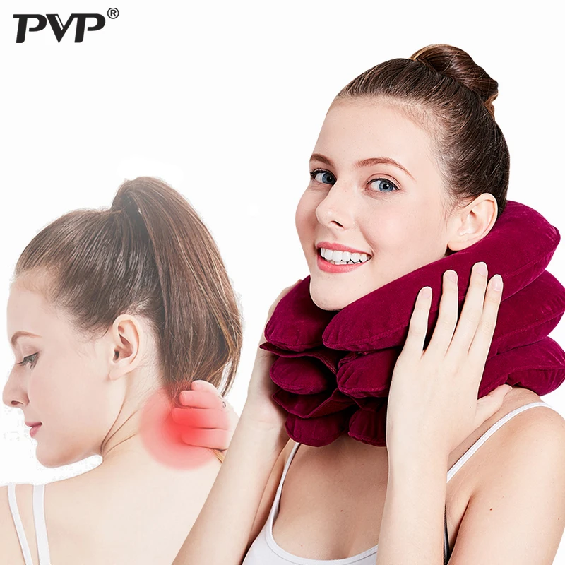 

Inflatable Air Cervical Traction Vertebra Soft Travel Neck Tractor Pain Relief Neck Posture Correction Neck Stretching Brace