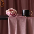 Шторы для гостиной, спальни, в скандинавском стиле, розовые, грязные, бархатные, Утолщенные, шелковые, бархатные шторы, готовая Настройка