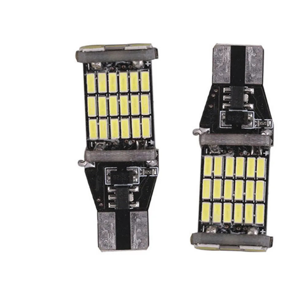 

2PCS T15 W16W 921 912 T16 902 LED Bulbs High Power 4014 45 SMD Super Bright 1200LM Replace For Car Reversing Light White