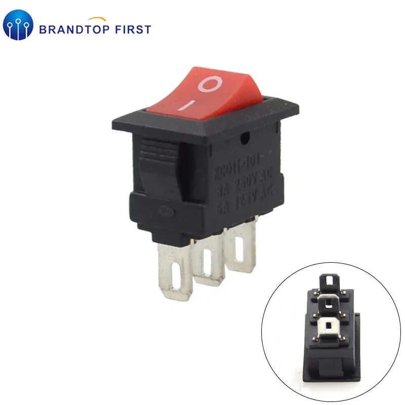 10*15 мм клавишный переключатель черный 2Pin/3Pin 3 файл Seesaw 3A250V выключатель питания |