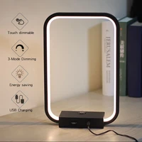 modern led table lamp touch dimmable desk lamp for bedroom decoration bedside lamp table lamps usb charging port night lights