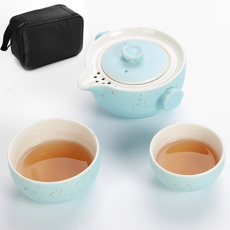 Кунг-фу Gaiwan Чайник Чай чашка для путешествий Чай комплект включает 1 баночка 2 чашки Личный кабинет Путешествия Портативный Чай посуда сумка