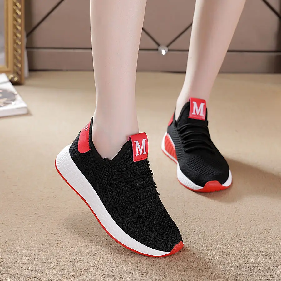 

Flying weave sneakers women's spring small white shoes flat-soled casual shoes women's shoes spring and autumn