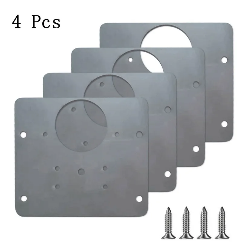 

1/4pc Hinge Repair Plate for Cabinet Furniture Drawer Window StainlessSteel Plate Foldable Table Cabinet Door Hinger Accessories