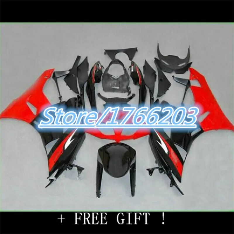 

Black red Ninja 636 ZX6R 09 - 12 Body Fairing Kit Injection for Kawasaki Fairing Side Guard ZX6R ZX-6R 2009 2010 2011 2012