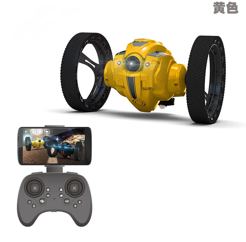 

RC Bounce Car 2.4G Jumping Car No camera or with WIFI camera 2.0mp Flexible Wheels Rotation LED Night Light RC Robot Car rc cars