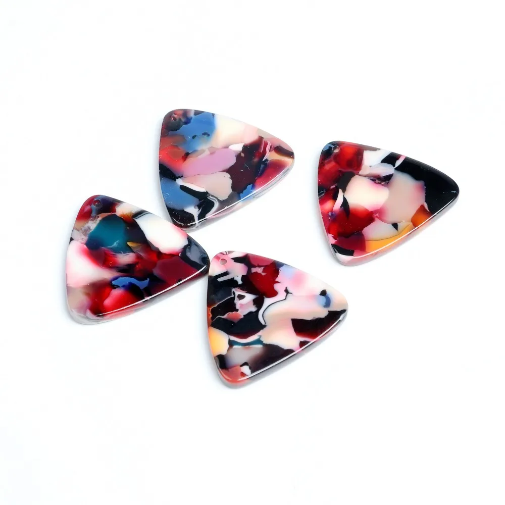 Tortoise Shell Earring Charms,Acetate Stick Charms,Triangle Shaped pendant,Triangle Shaped Earrings Part, 22mm x 24mm,ACE202