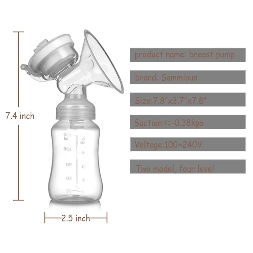 

Double Bilateral Electric Breast Pump Milker Suction Large Automatic Massage Postpartum Milk Maker