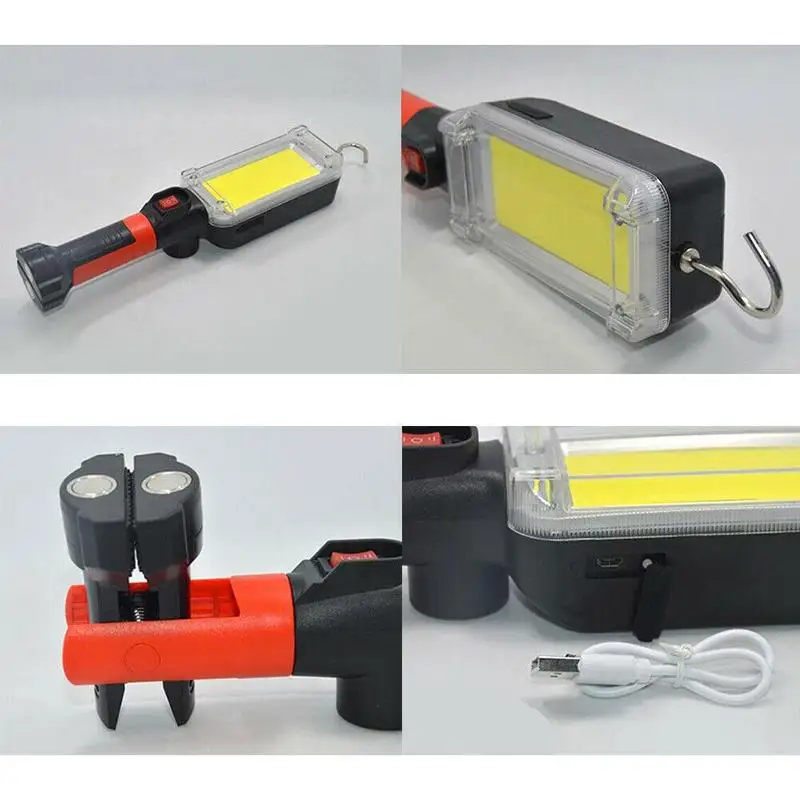 

Cob strong light work light 20W outdoor emergency inspection spot multifunctional clip magnet with spot light light G4G7