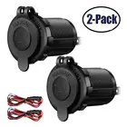 2 шт. DIY водонепроницаемая розетка для автомобильного прикуривателя Автомобильный морской Мотоцикл ATV RV розетка 12 в-24 в 60 см кабель