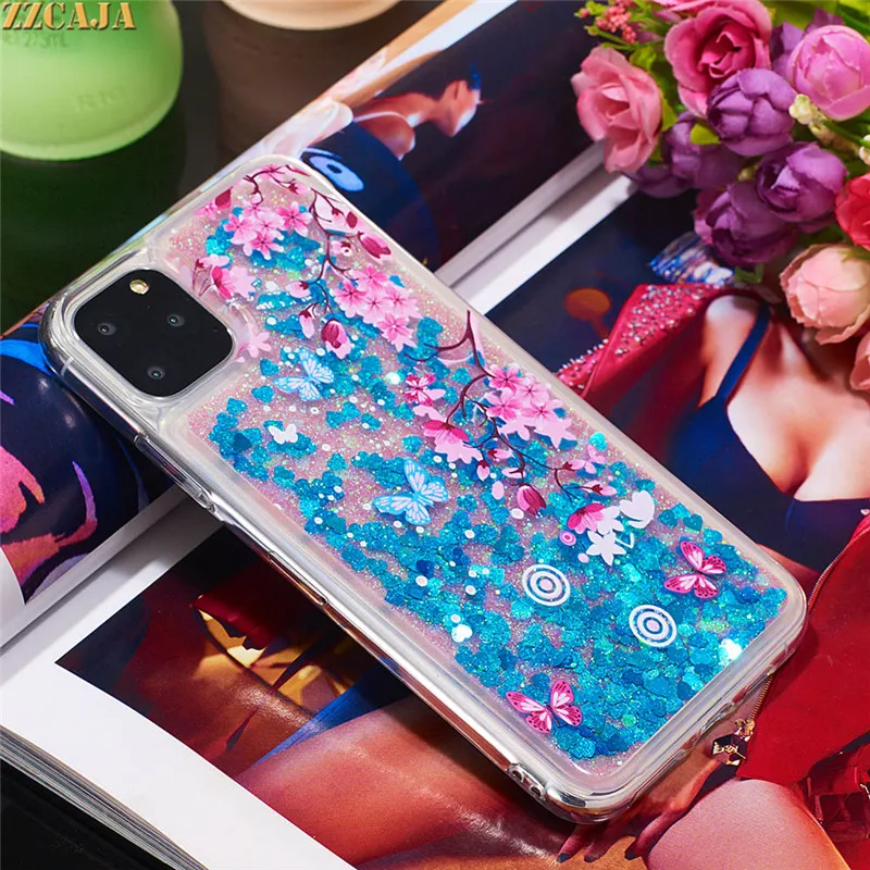 Блестящие чехлы с жидкостью и зыбучим песком для iPhone 11 Pro Max X XS XR 8 7 6 5 блестящие из