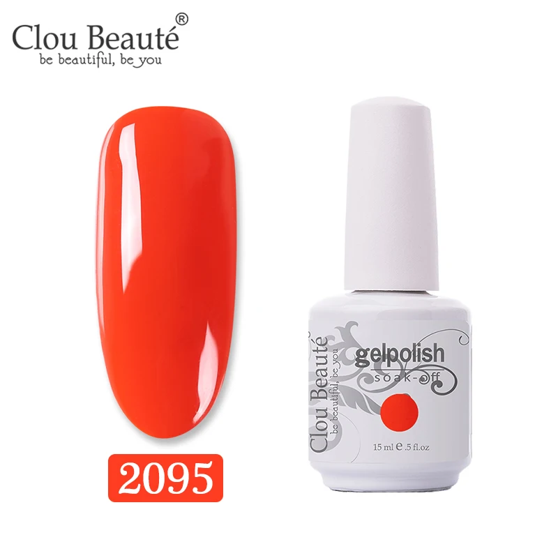 2095 Clou Beaute 15 мл цветной гель-краска УФ-гель для ногтей замачиваемый светодиодный лак для ногтей Гель-лак для ногтей Полупостоянный лак для ногтей - Цвет: 2095