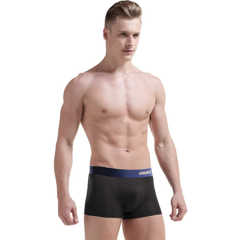 4 шт./лот сексуальные мужские боксеры удобные трусы с принтом мужское нижнее