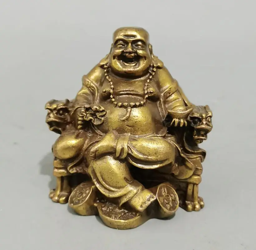 

Архальная латунная статуя Будды матреи