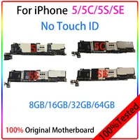100original unlock free icloud for iphone 5 5s 5c se motherboard no touch id full chips system logic board good tester iphone5