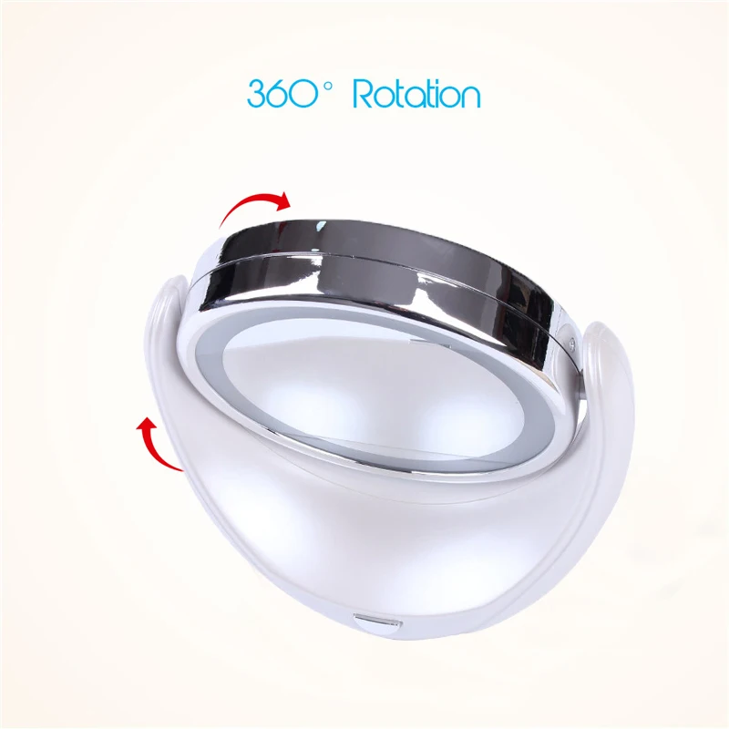 

5X Magnification Cosmetic Mirror Double-Sided Vanity Mirror with Light Lamp Cosmetic Mirror Beauty Table Stand Mirrors