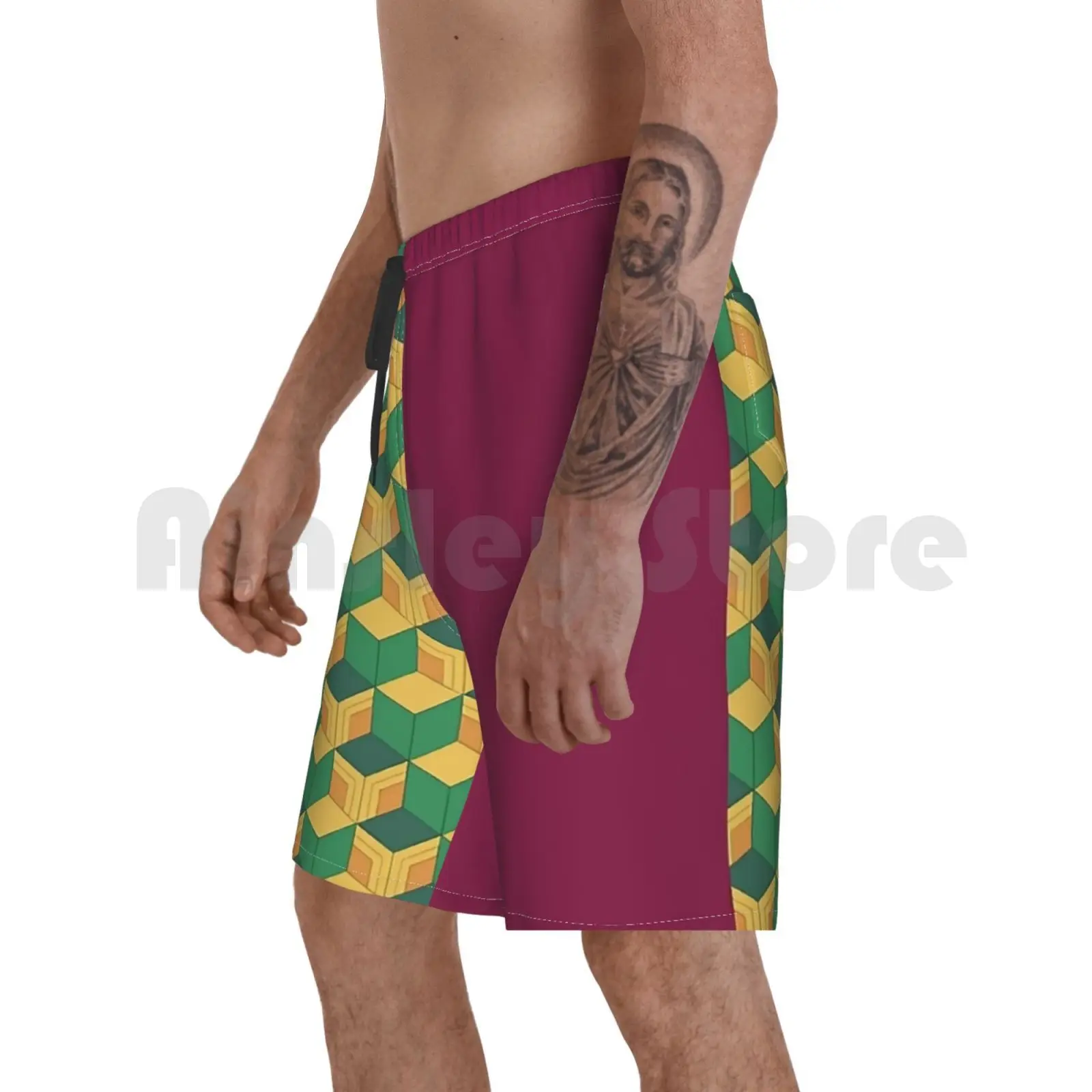 Пляжные шорты Demon Giyu женские плавки купальник с демоном из аниме Kimetsu No Yaiba Манга