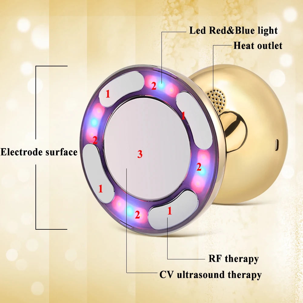 Beauty Star 3D RF Ultrasound Cavitation Body Slimming Massager LED Photon Anti Cellulite Radio Frequency Skin Lifting Machine