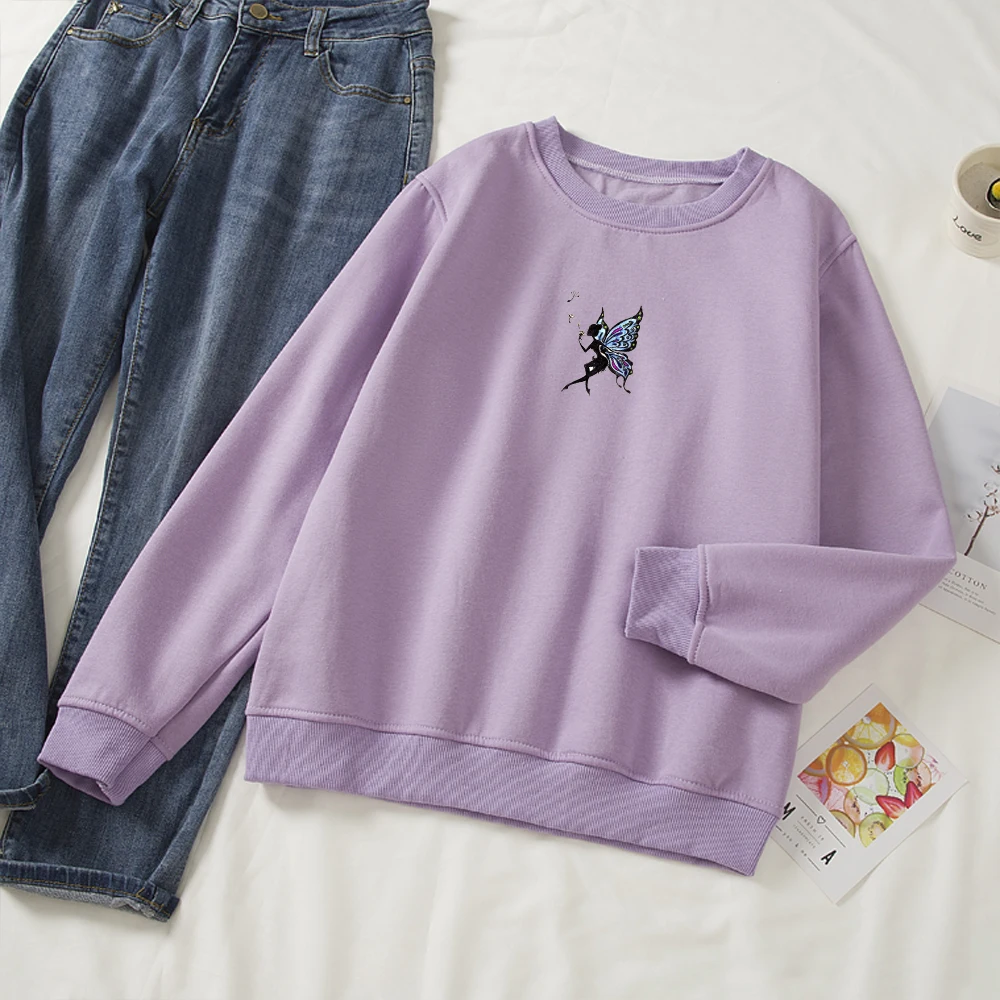 Cute Jackets Women Hoodies Ladies Harajuku Aesthetic 90s Sweatshirts Ulzzang Graphic Butterfly Printed Casual Femmes Sweetshirts