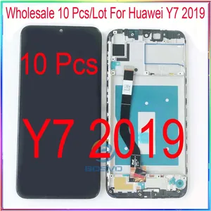 Оптовая продажа 10 шт.лот для Huawei Y7 2019 ЖК-экран Y7 Pro и Y7 Prime 2019 с сенсорным экраном в сборе с рамкой