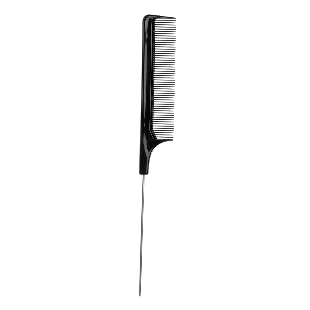 

1PCs 220x28x4mm Black Fine-tooth Metal Pin Anti-static Hair Style Rat Tail Comb Hairdressers Hair Styling Tool For Salon Beauty
