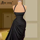 Женское длинное вечернее платье, Черное длинное платье в западном стиле
