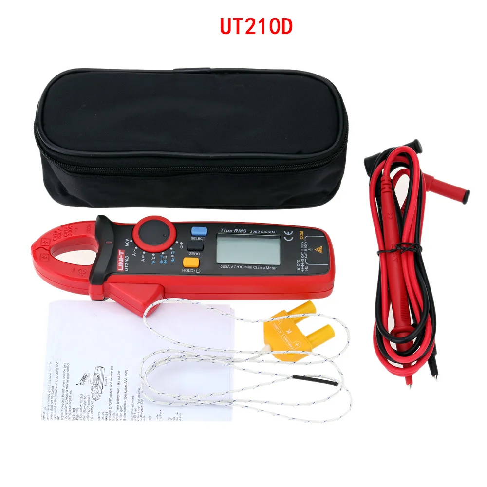 UT210B UT210D UT210E Токоизмерительные клещи амперометрический истинный RMS AC мини