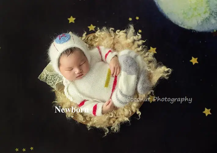 Кокосовый реквизит для фотосъемки новорожденных мальчиков шерстяной вязаный