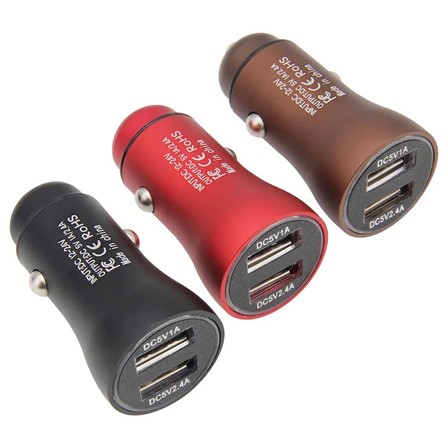 

20pcs/lot 5V 2.4A Dual USB Car Charger with LED Light Phone Car-Charger for Samsung S10 Plus Xiaomi iPhone 11 XS X 8 7 6 Tablet