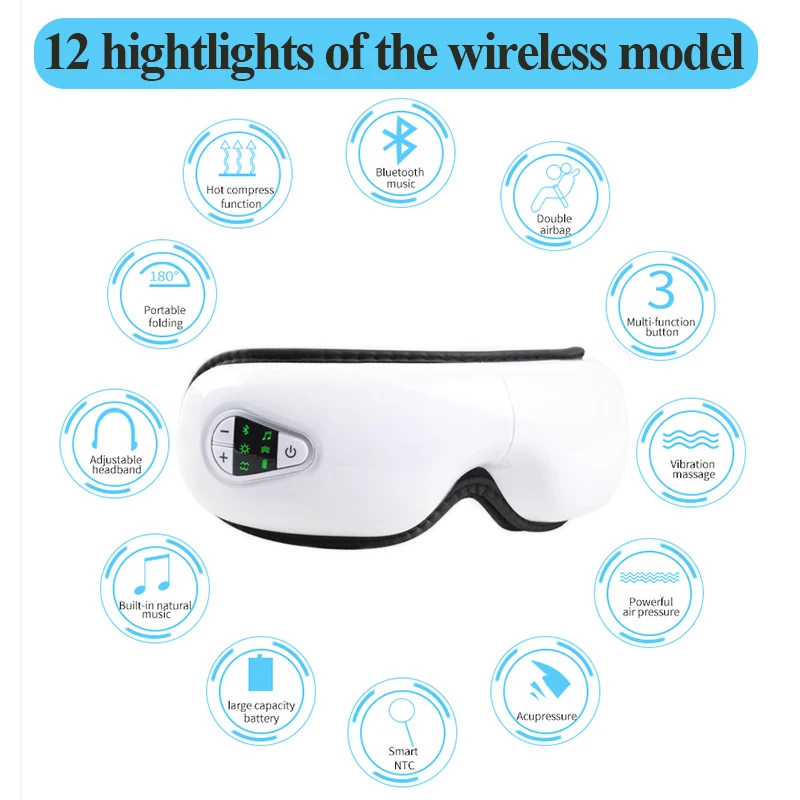 Электрический вибрирующий Bluetooth массажер для глаз OLOEY массажный прибор снятия