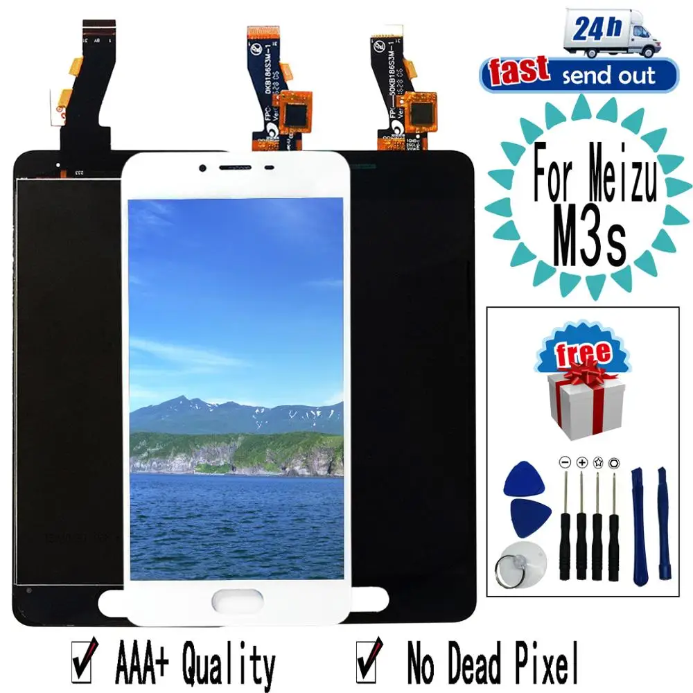 5," M3S mini lcd для MEIZU M3s lcd дисплей кодирующий преобразователь сенсорного экрана в сборе Замена с рамкой для MEIZU M3smini