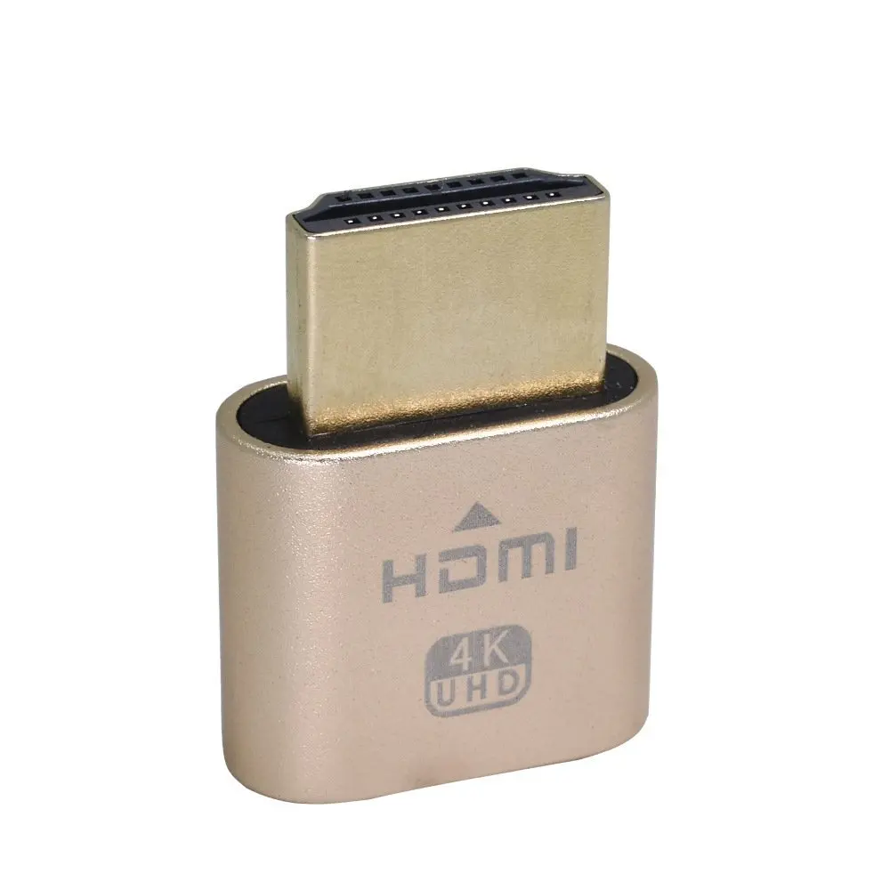 

10PCS VGA Virtual Display Adapter HDMI DDC EDID dummy plug Headless Ghost Display Emulator Lock plate -1920x1080 @60Hz