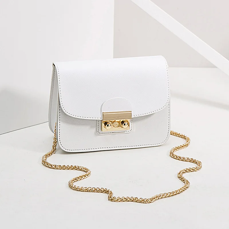 

Ladies Bag Messenger Ins Wild Chain Bag Hit Color Single Shoulder Multi-color Optional Purses And Handbags 2020 Leather