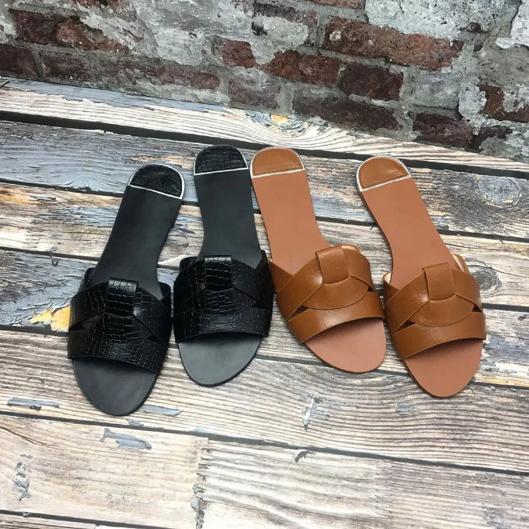 Женские пляжные шлепанцы сандалии на плоской подошве Повседневная Уличная обувь