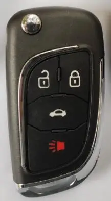 4 button Barkivon 2 3 4 5 Кнопка модифицированный Флип складной пульт дистанционного ключа автомобиля оболочка подходит для Chevrolet Lova Aveo Cruze чехол fob чехол - Цвет: 4 button