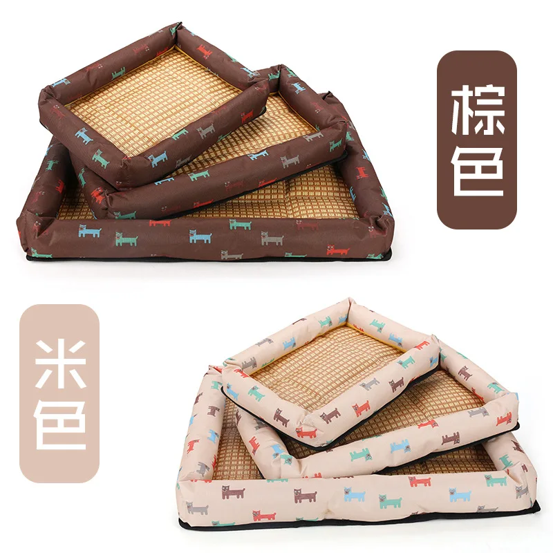 Pet kennel summer mat print large medium and small woven cat litter for dogs | Дом и сад