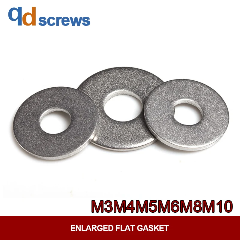 

M3M4M5M6M8M10 Ordinary stainless steel enlarged flat gasket DIN125