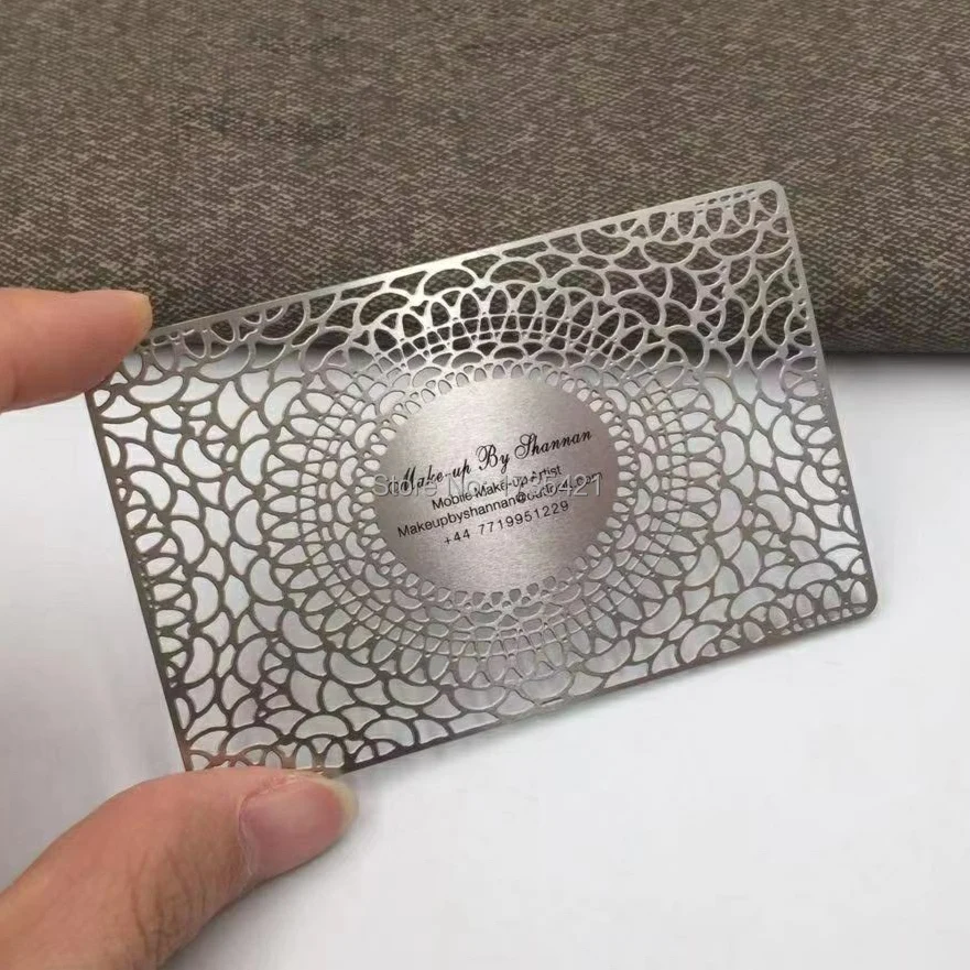 Free sample!!! Customized silver plated metal business name cards