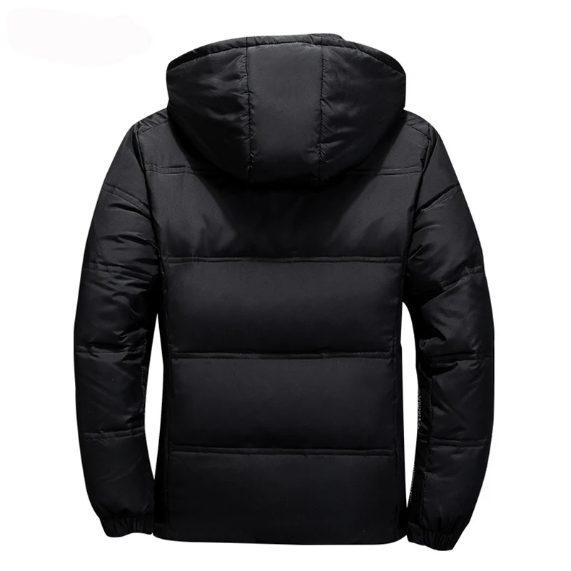 Brand Winter Jacket Men White Duck Down Parkas Jacket Men's Thick Warm Parka Jacket Overcoat Hooded Warm Parkas MWM098