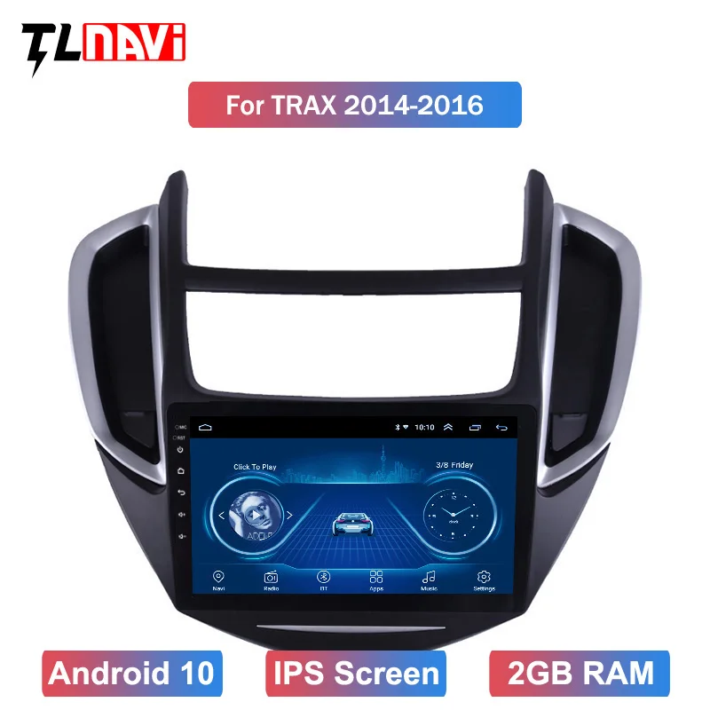 Автомобильная Мультимедийная система 9 дюймов Android 10 full touch IPS 2.5D для Chevrolet et1 Trax 2014