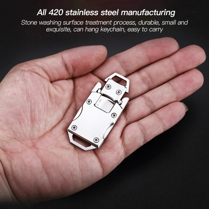 

Knife Mini Open Kit Gadget Keychain Fold Pocket Keyring Ring Multi Tool Camp Key Opener Survive Outdoor Blade Knives